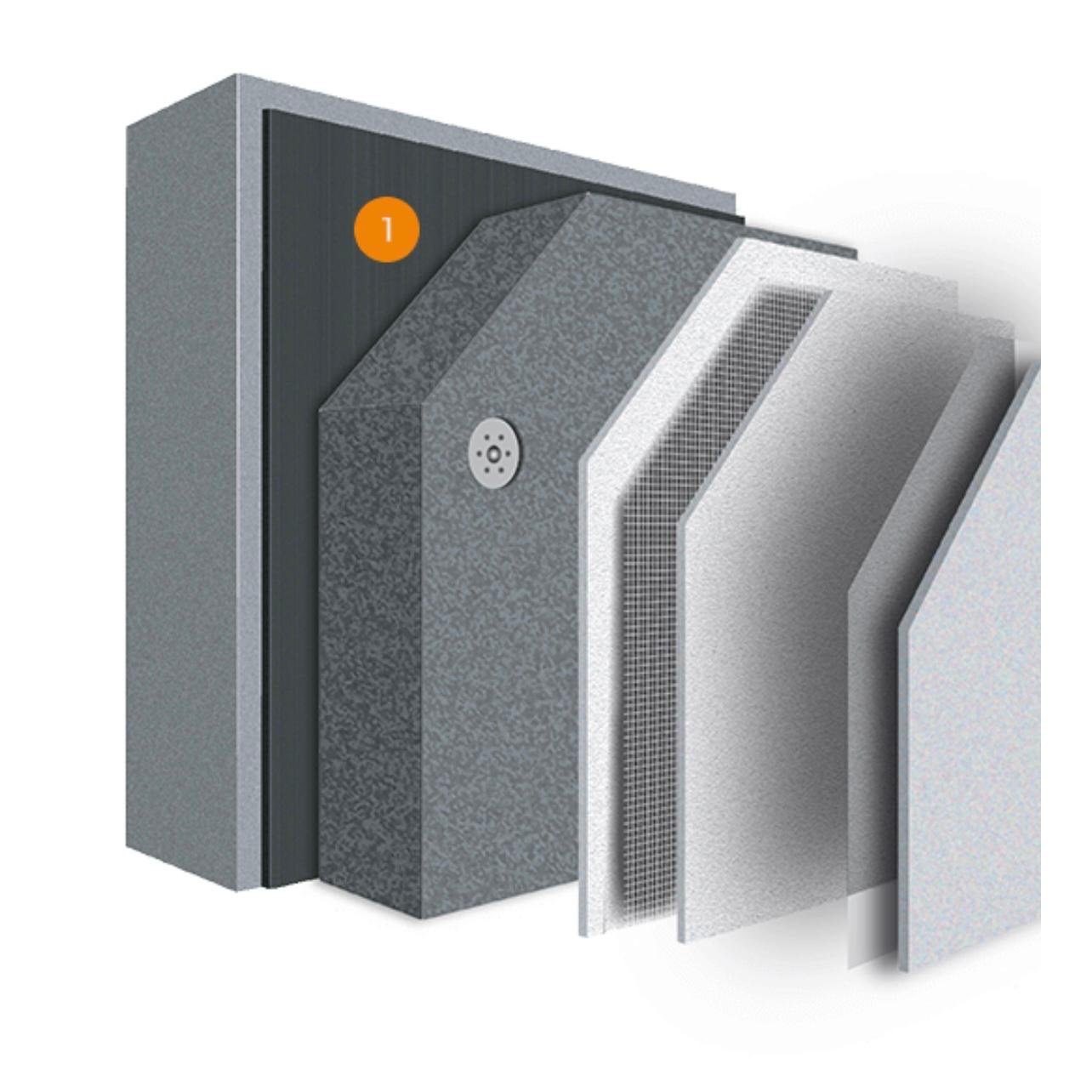 ETICS-gevelsysteem — laag 01: Hechtmortel